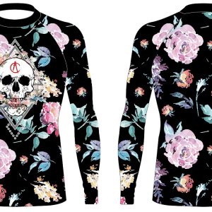Ladies Rose Rash guard long sleeve