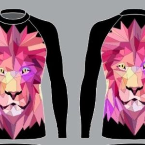 Ladies pink lion long sleeve rash guard