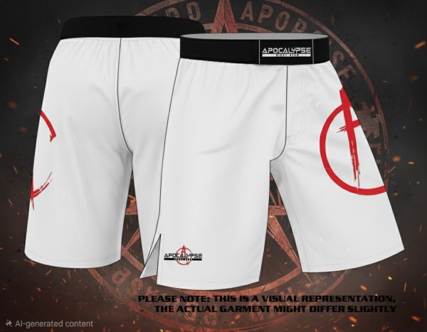 Kids white MMA shorts