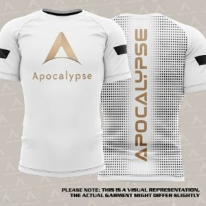White short sleeve rash guard