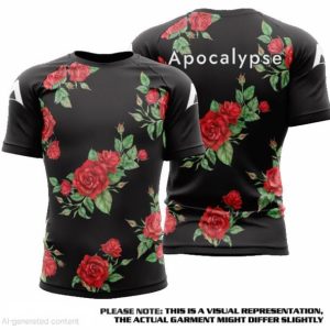 Red short sleeve rash guard